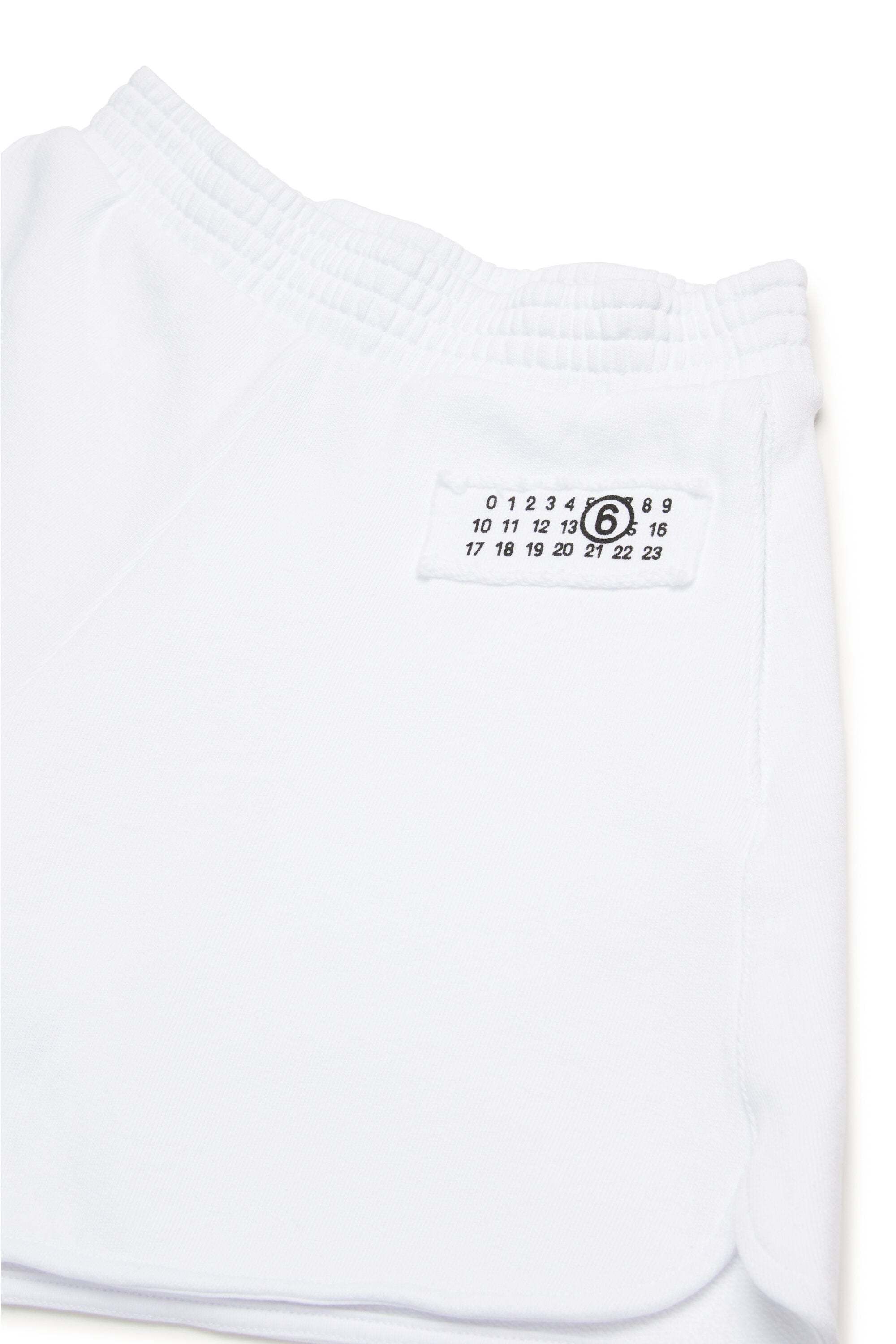 Mm6 Maison Margiela Numeric Logo-appliqué Track Shorts In White