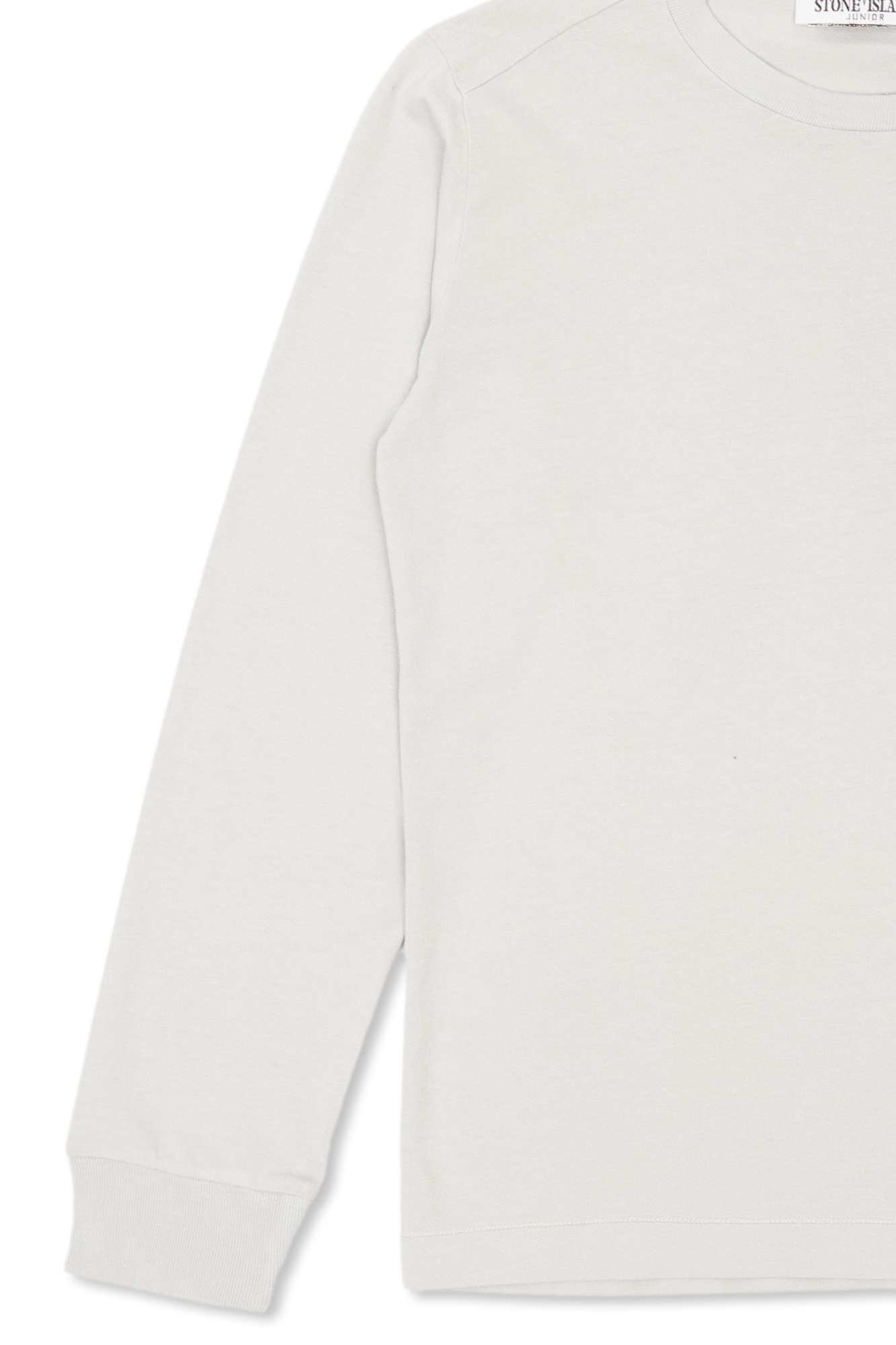 Stone Island Long-sleeve Cotton T-shirt In Gray