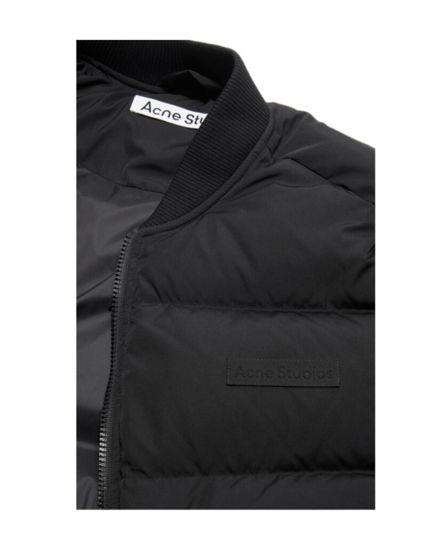 Acne Studios Bomber Puffer Jacket In Black