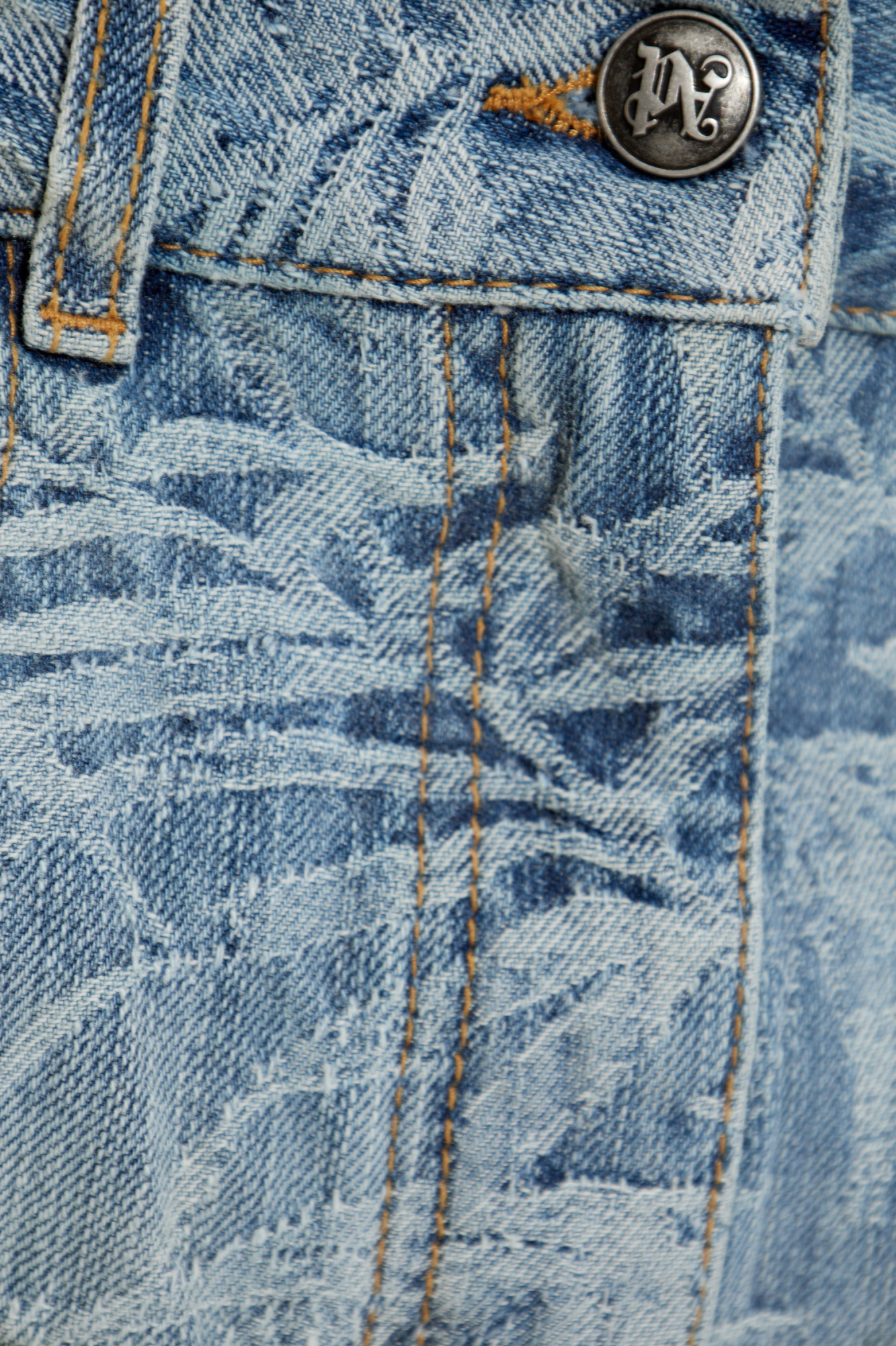 Palm Angels Belt-loop Jeans In Gray