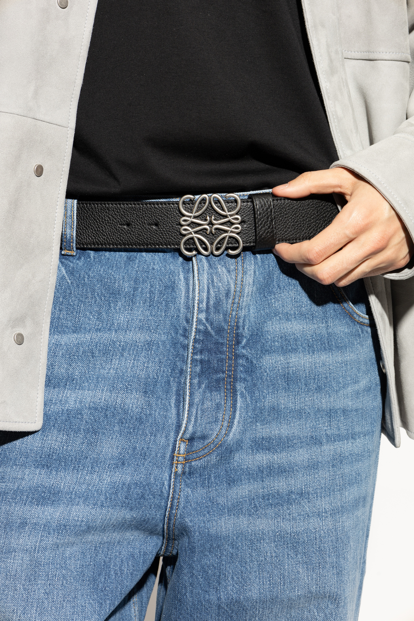 Loewe Anagram-plaque Leather Belt