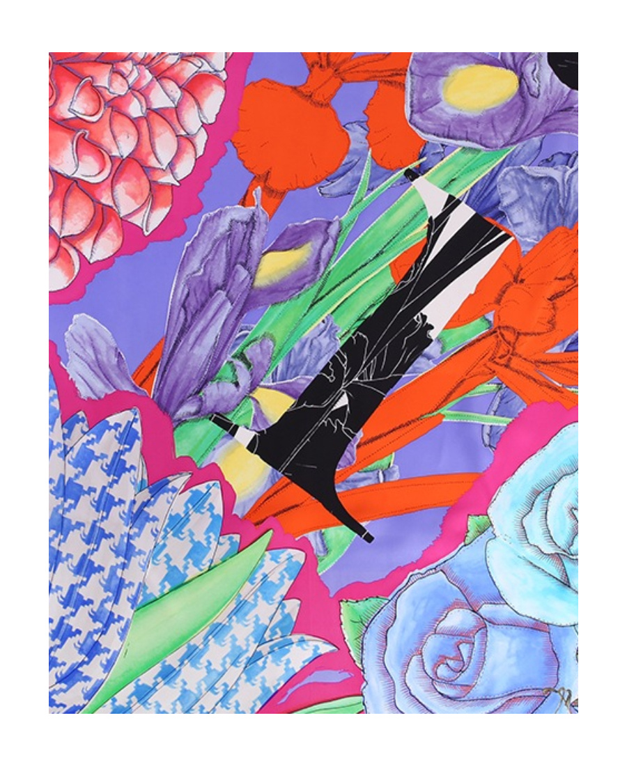 Dior Printed Silk Scarf In Multicolor