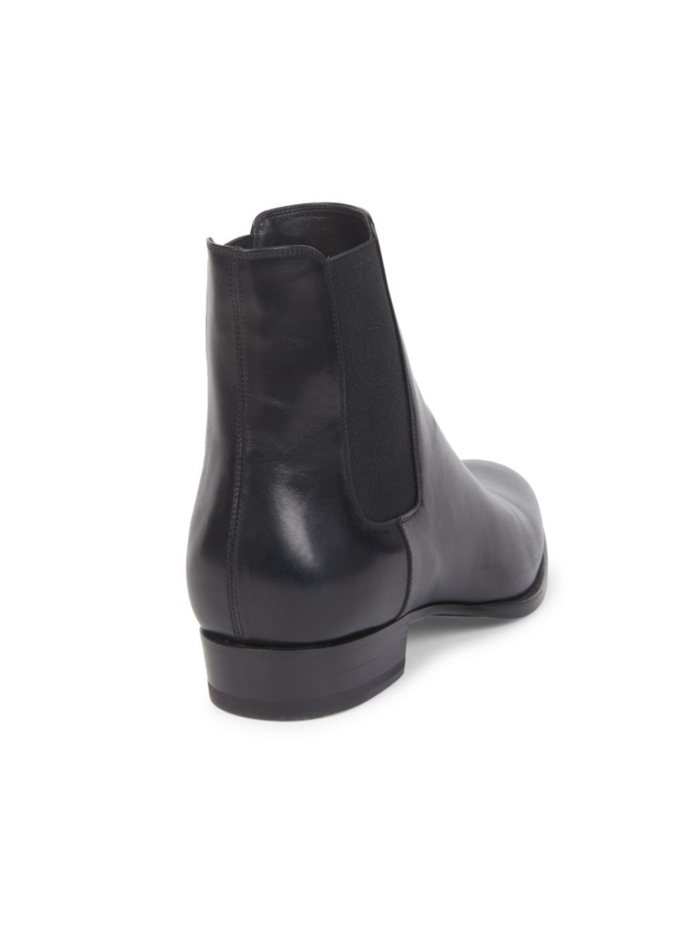 Saint Laurent Leather Wyatt Chelsea Boots In Black