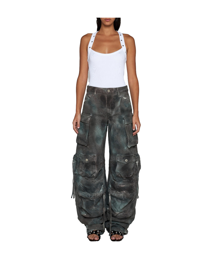 Attico Cotton Studded-strap Tank Top In White