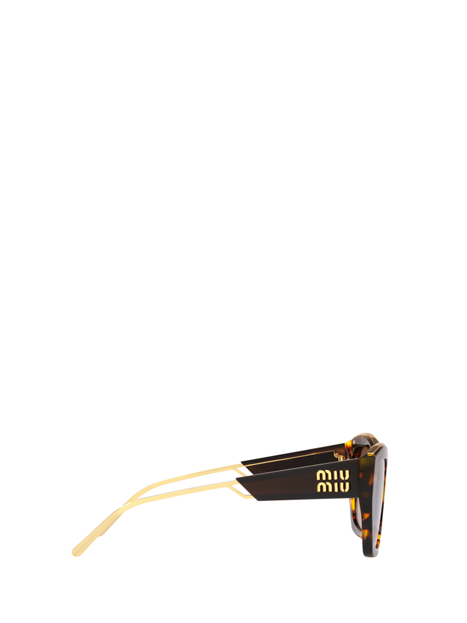 Miu Miu Logo Sunglasses In Brown