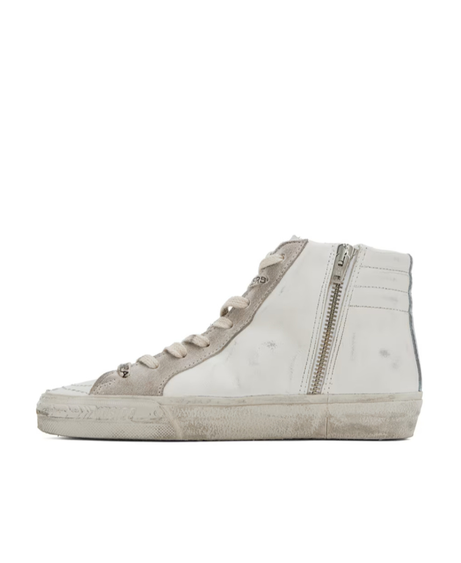 Golden Goose Ssense Exclusive White Slide Sneakers In White