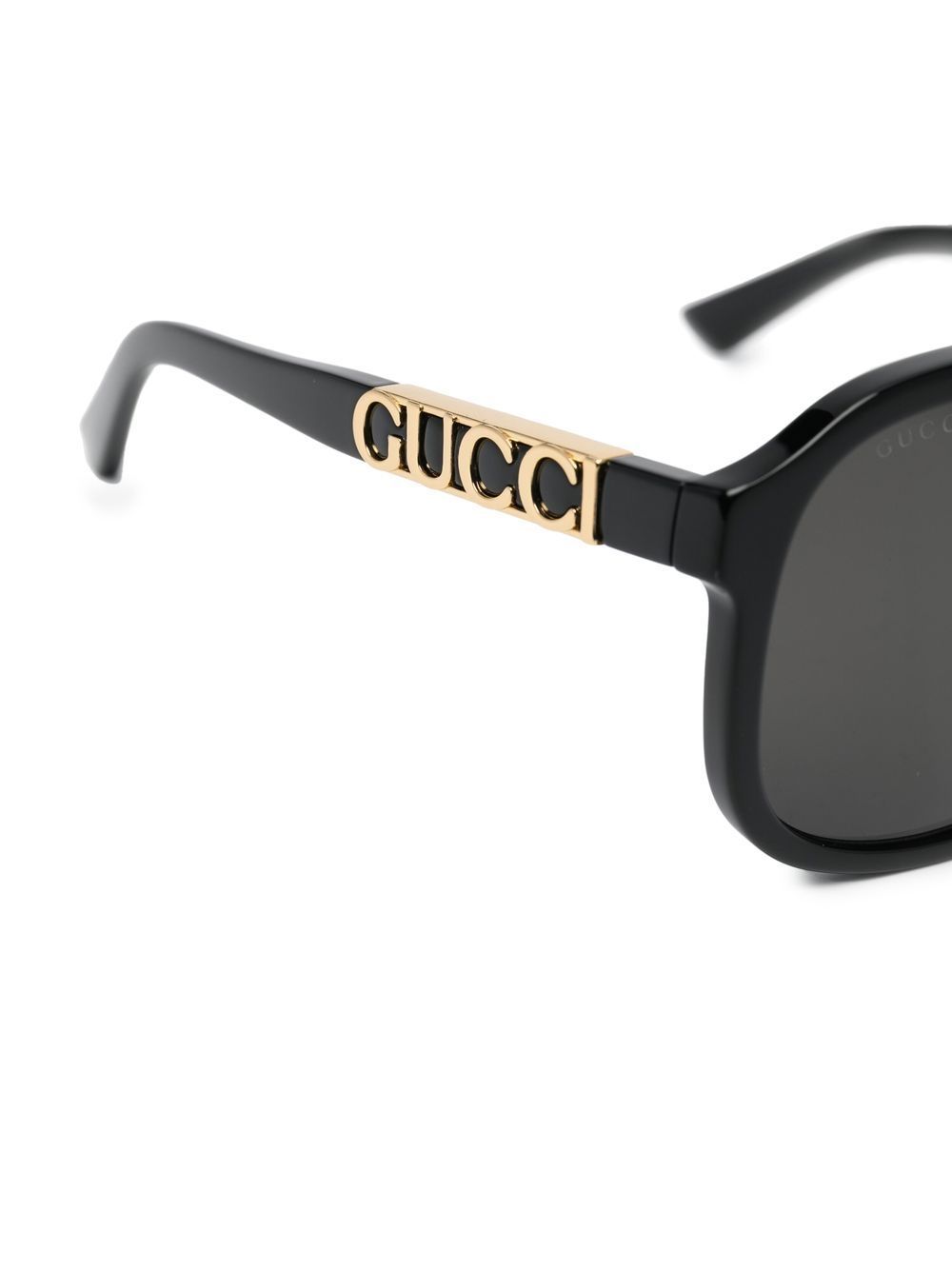 Gucci Tinted Pilot Frames In Black
