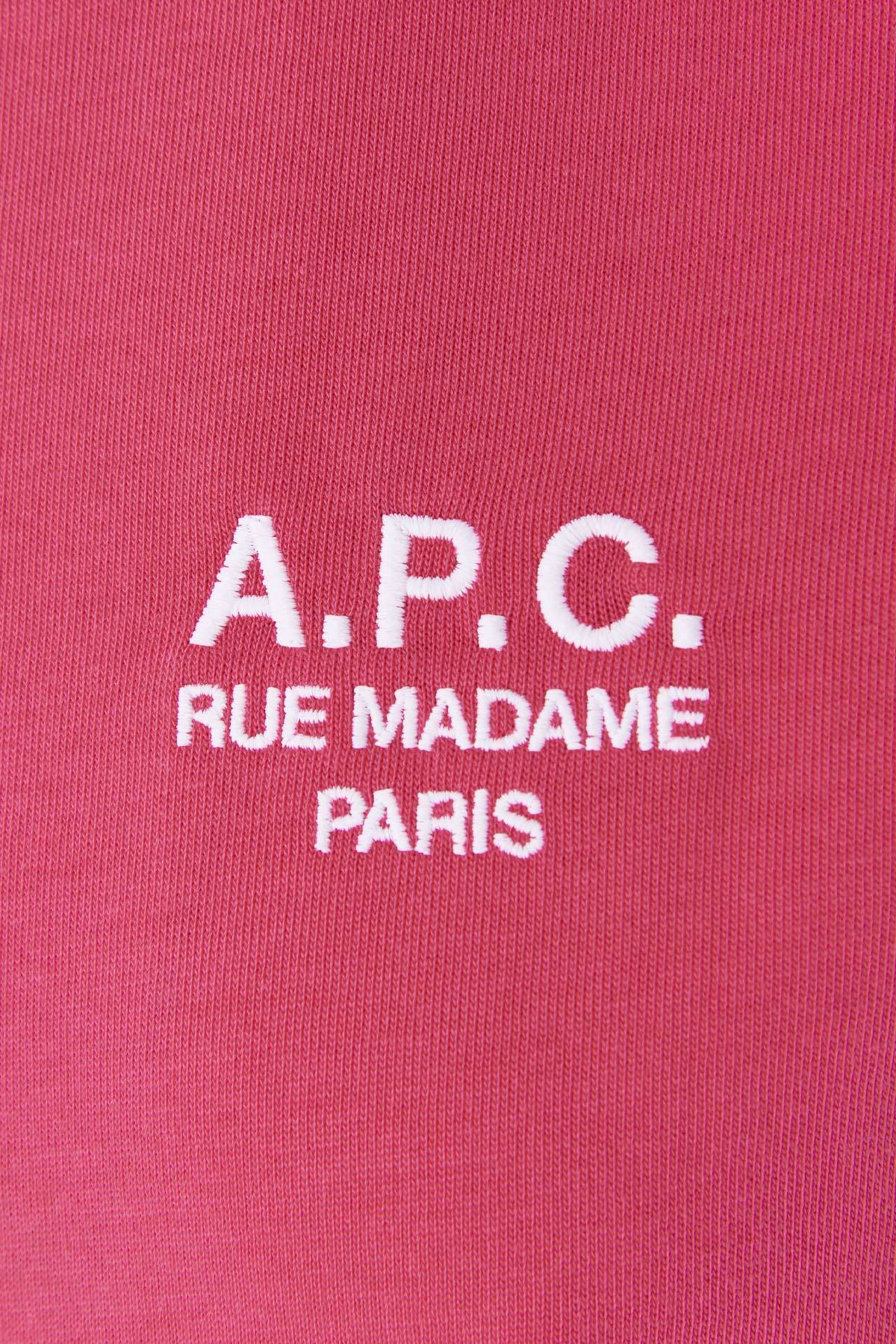 Apc Chest Logo-print Detail T-shirt In Pink