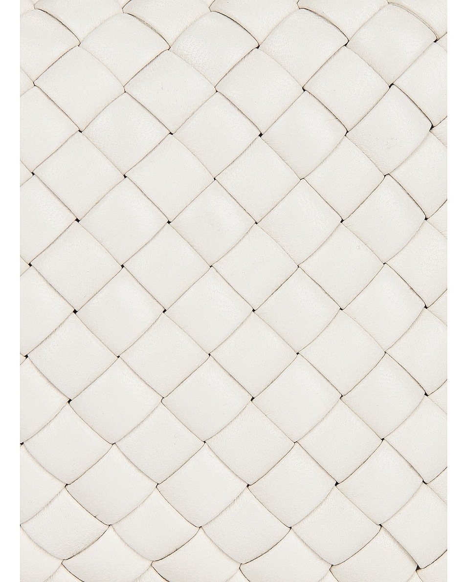 Bottega Veneta Loop Small Intrecciato Napa Shoulder Bag In White