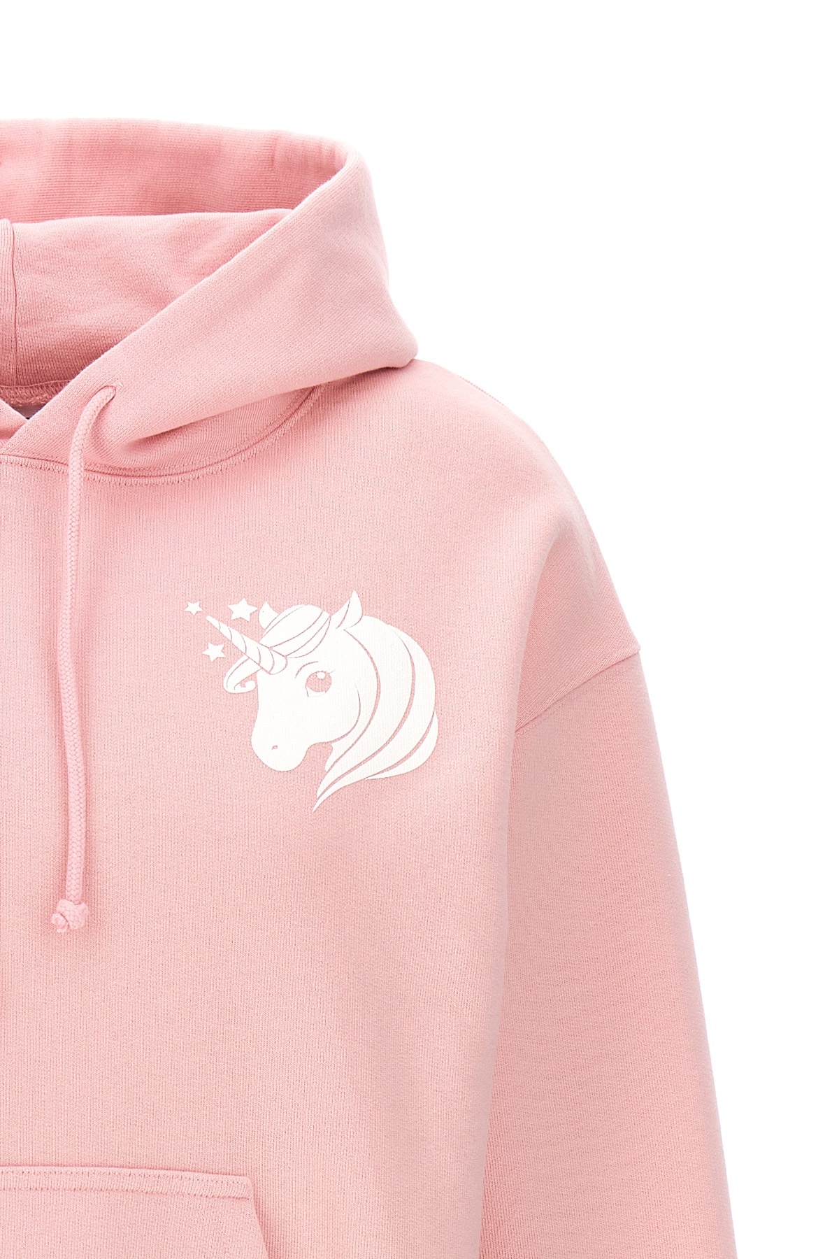 Vetements Unicorn-print Drop-shoulder Hoodie In Pink