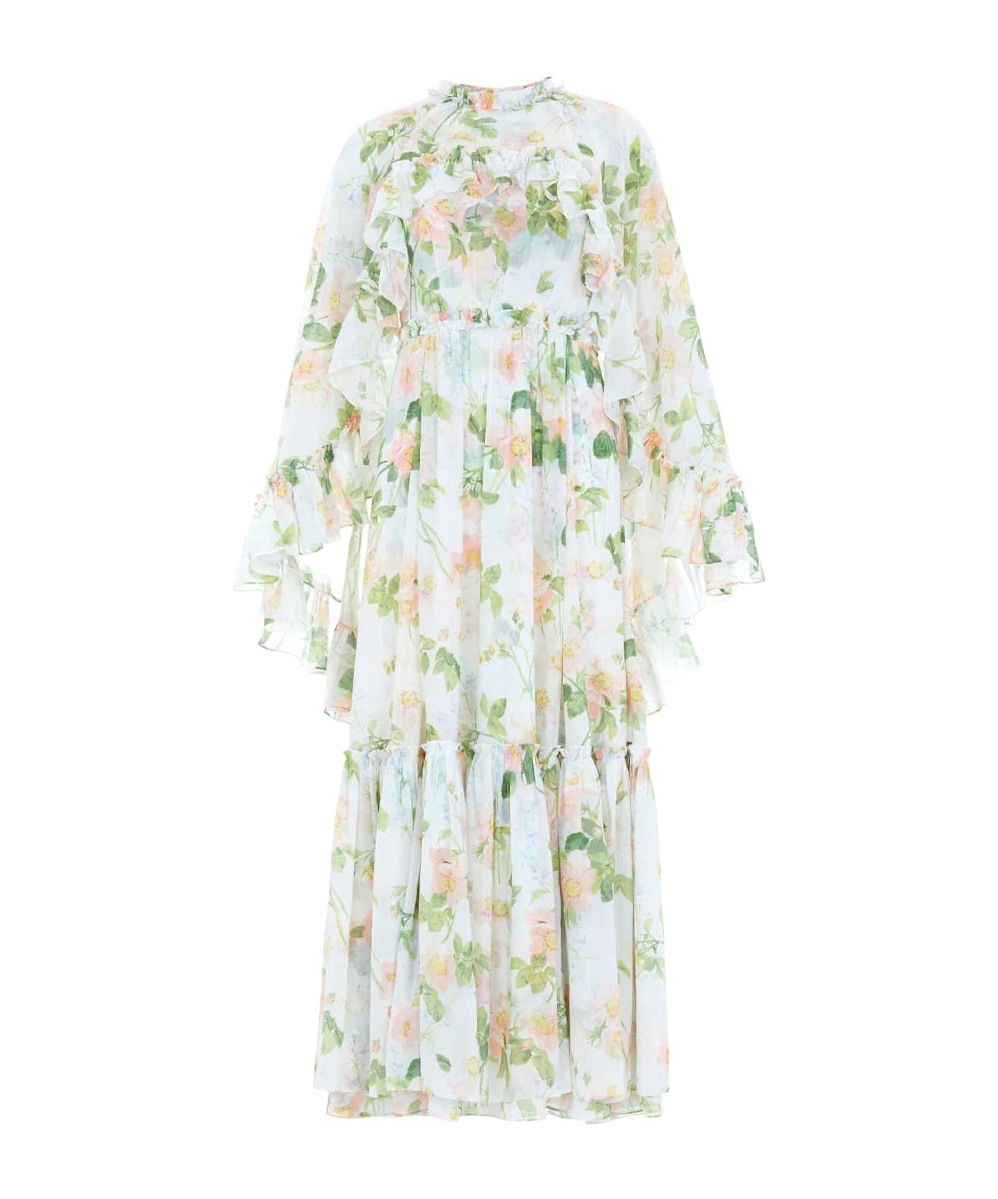 Needle & Thread Cape And Ankle Dress In White