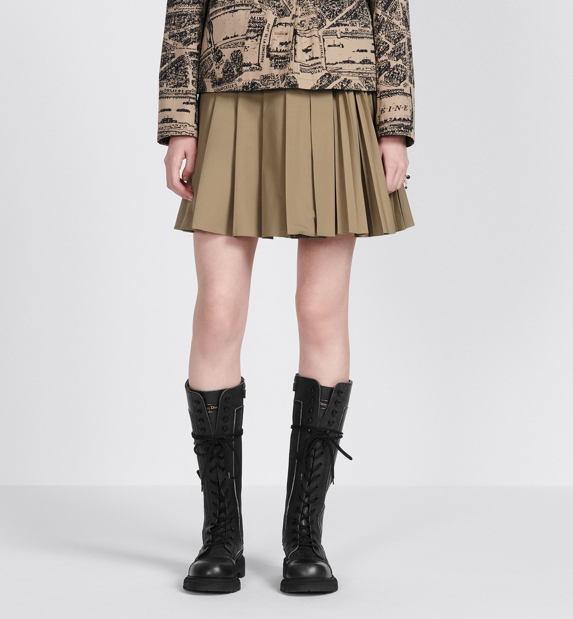 Dior Wrap Pleated Skirt In Nude