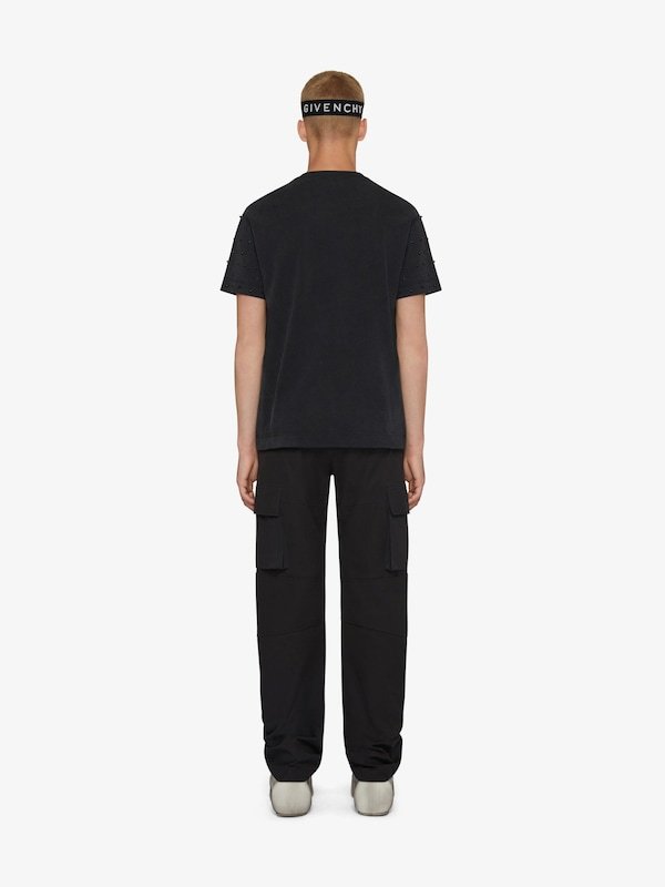 Givenchy Ripstop Cotton Cargo Trousers In Black