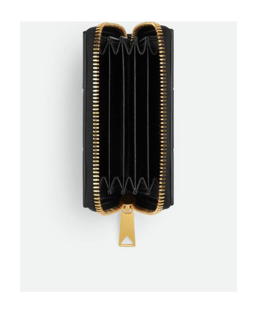 Shop Bottega Veneta Weave A Zipper Purse In Black
