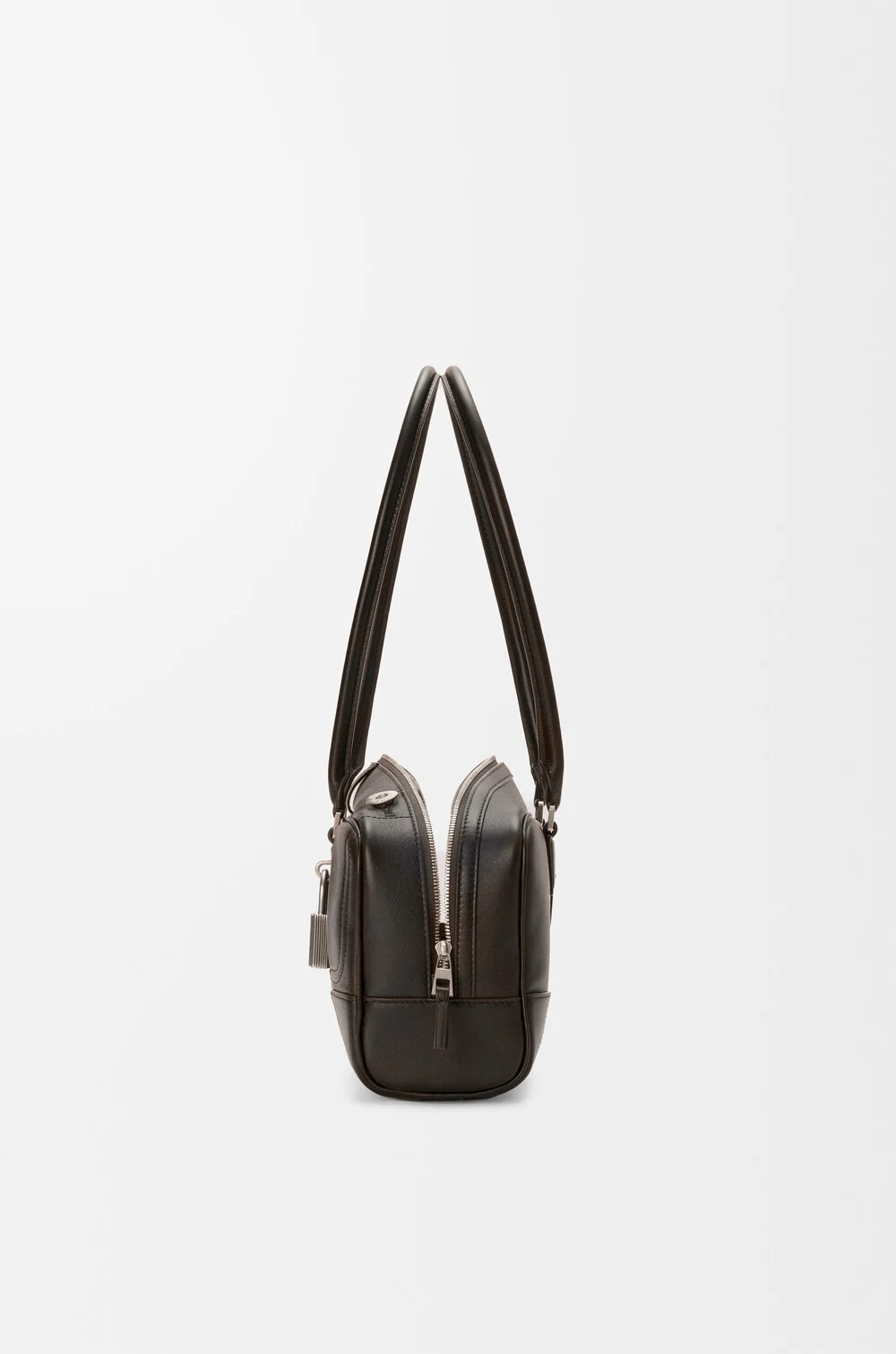Loewe Panta Amazona 31 Cropped Bag In Shiny Calfskin In Brown