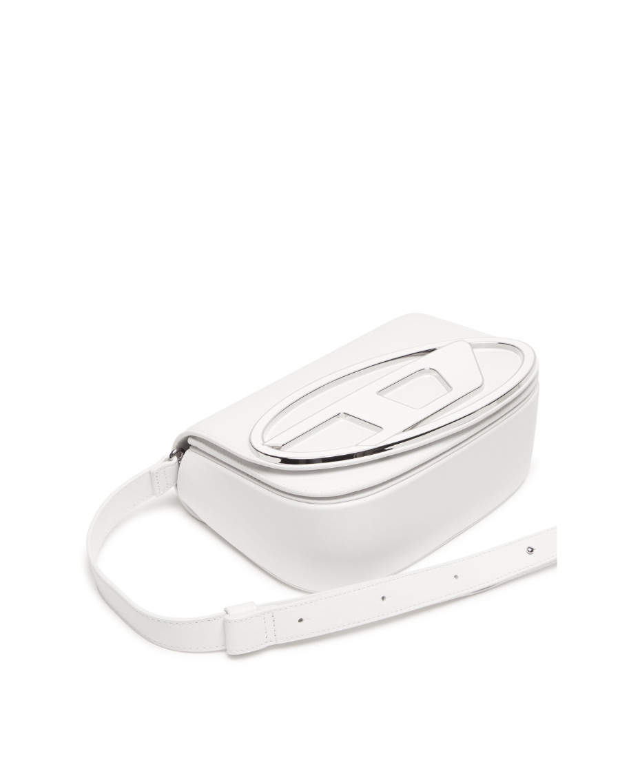 Diesel Medium 1dr Leather Shoulder Bag In White