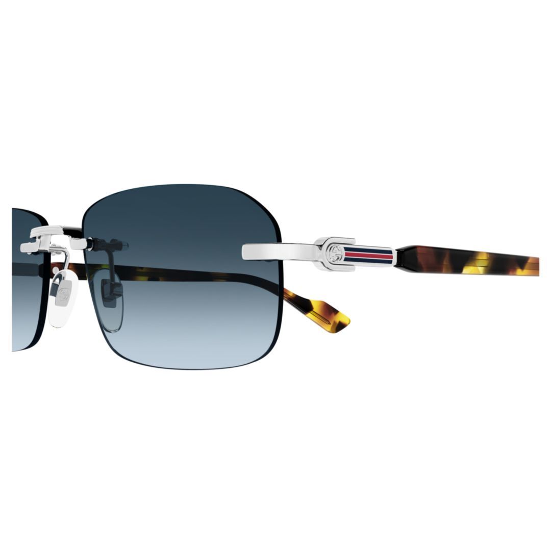 Gucci Rectangle-frame Sunglasses In Gray