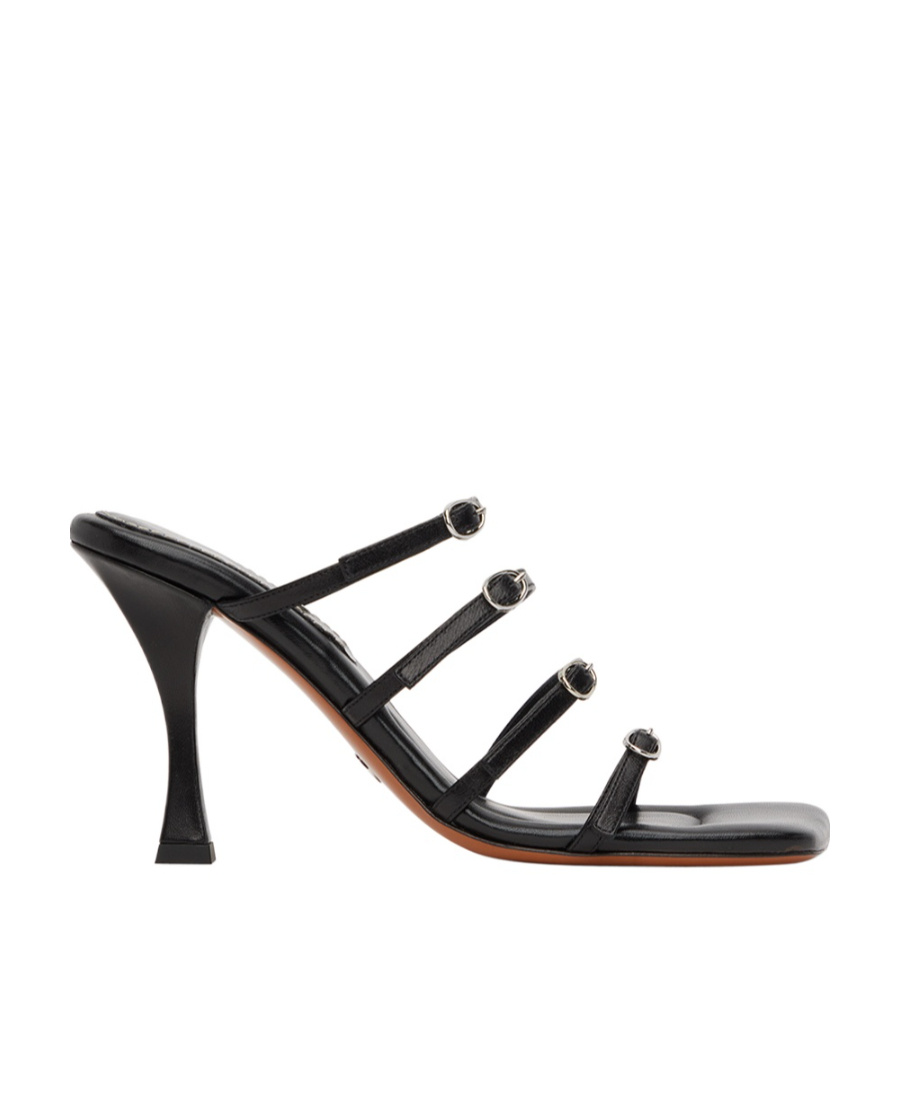 Proenza Schouler Logo High-heeled Sandals In Black