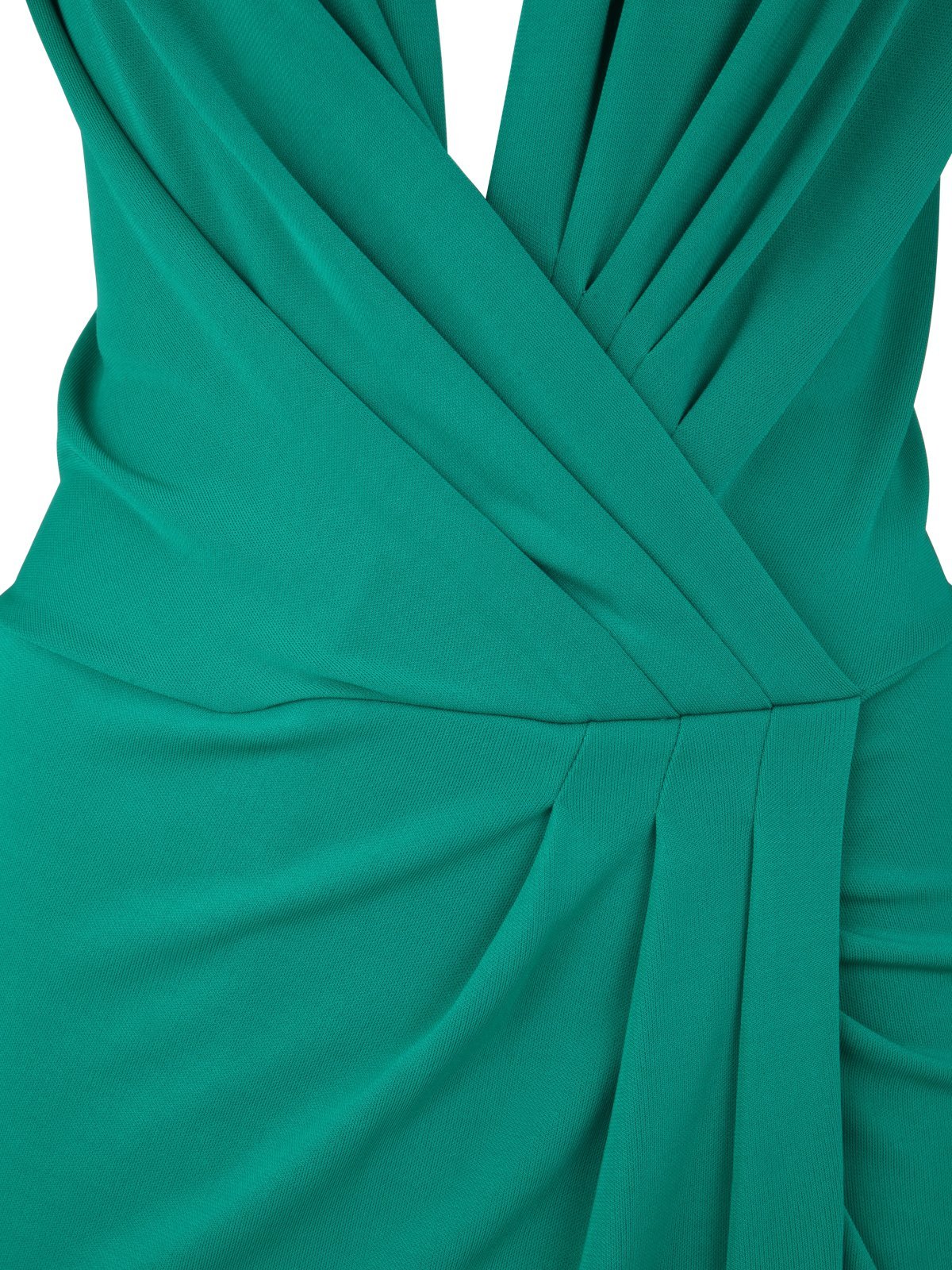 Alberta Ferretti Twisted-front Long-sleeved Midi Dress In Green