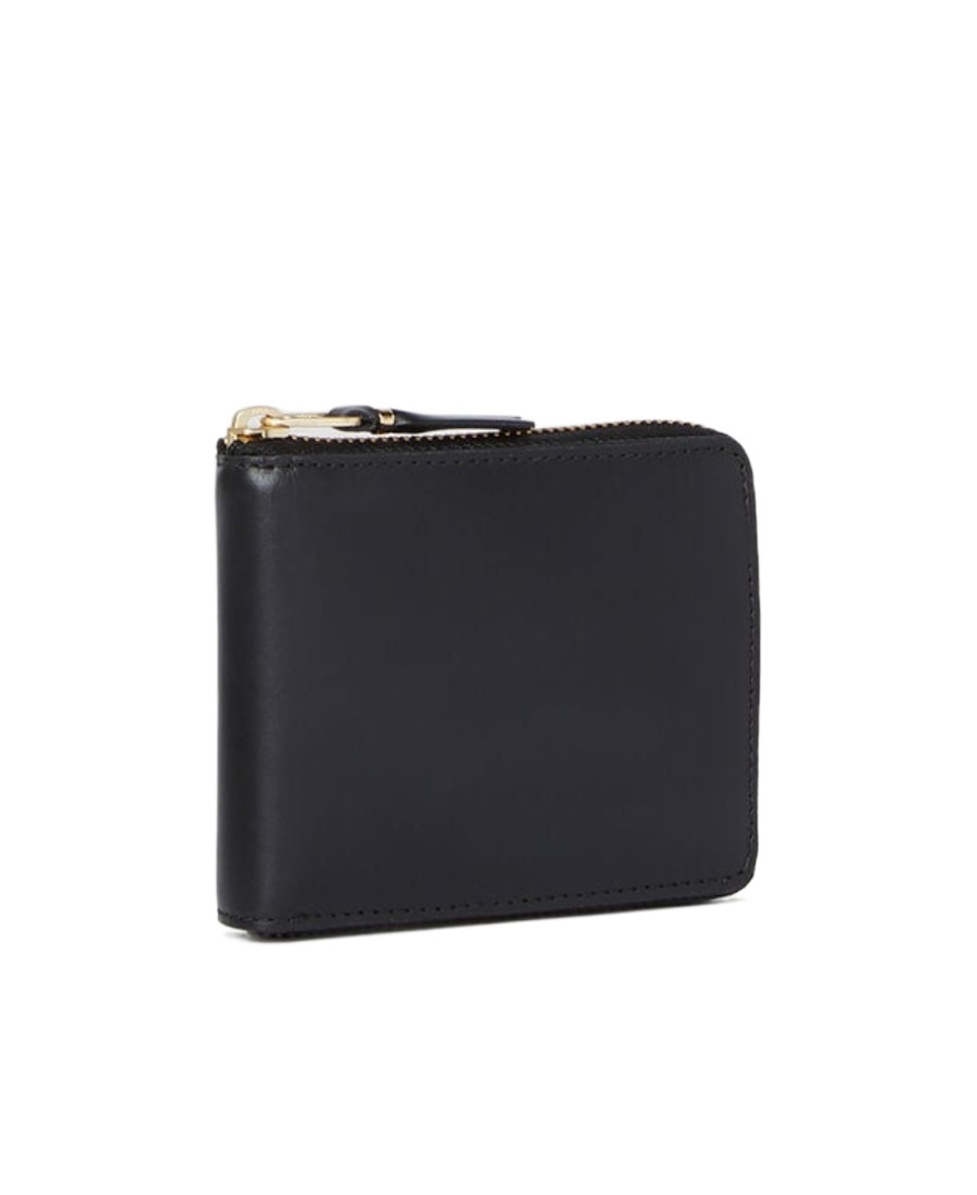 Comme Des Garçons Wallet Polka Dot Print Interior Zip-around Wallet In Black