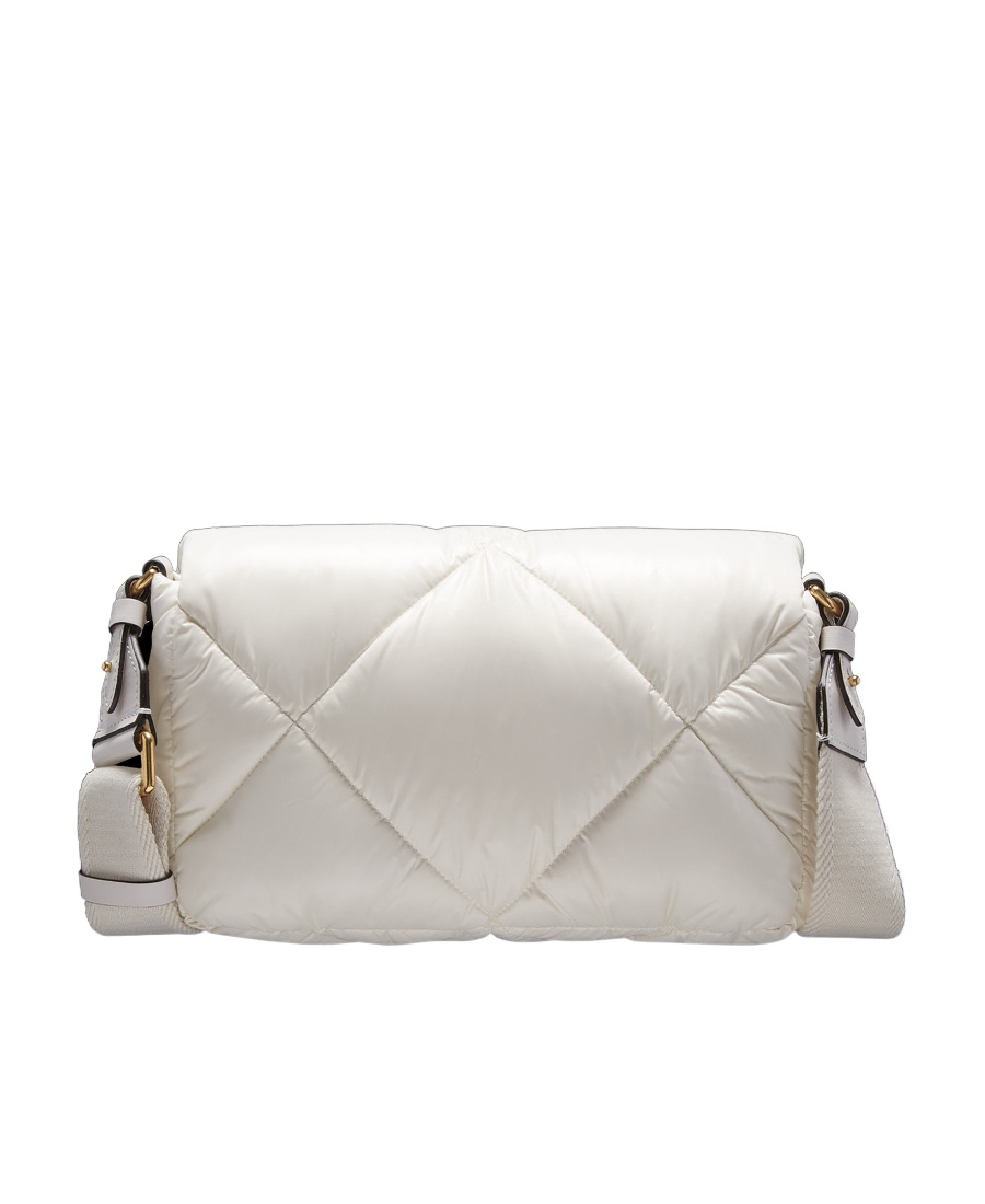 Moncler Puf Quilted Shoulder Bag In White