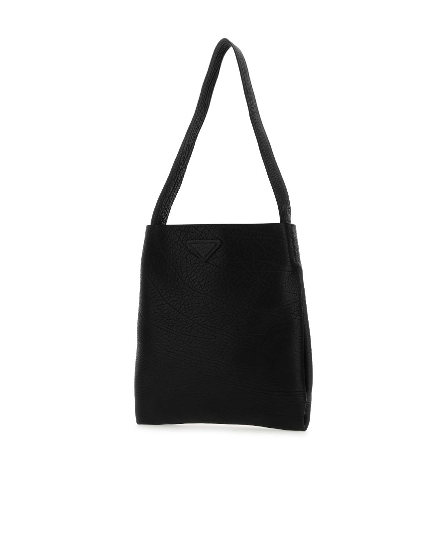 Prada Logo Shoulder Bag In Black