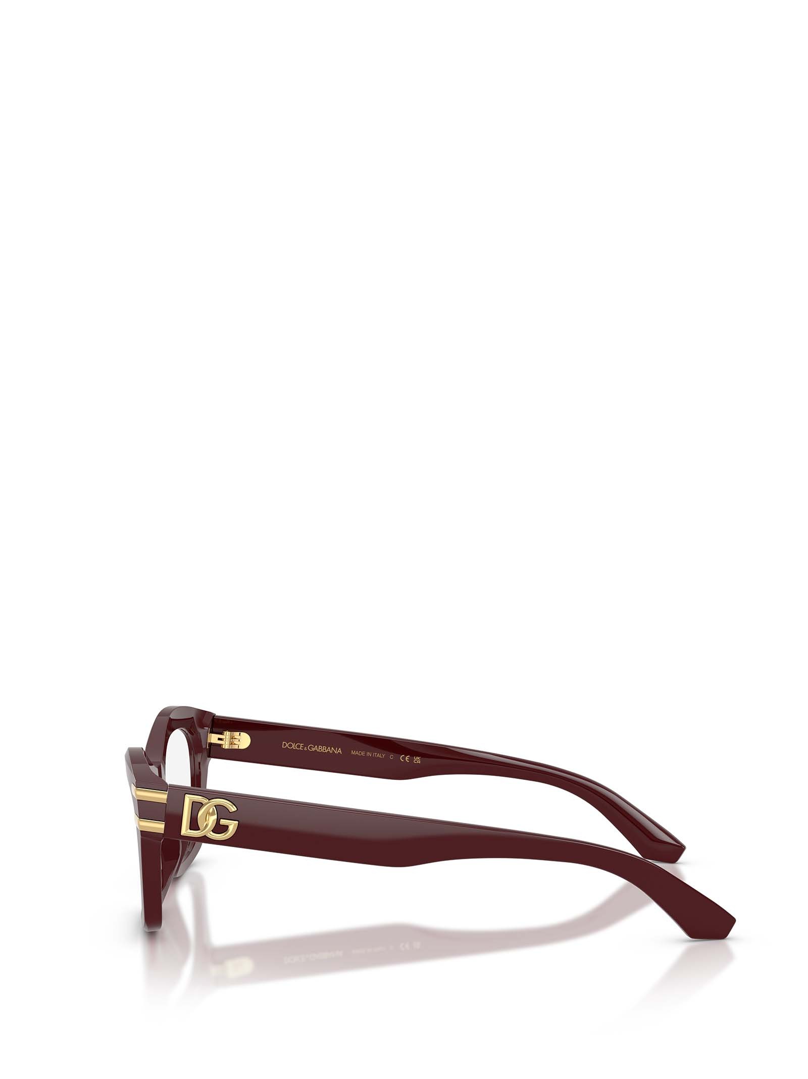 Dolce & Gabbana Dg3420 Butterfly Acetate Eyeglasses In Burgundy
