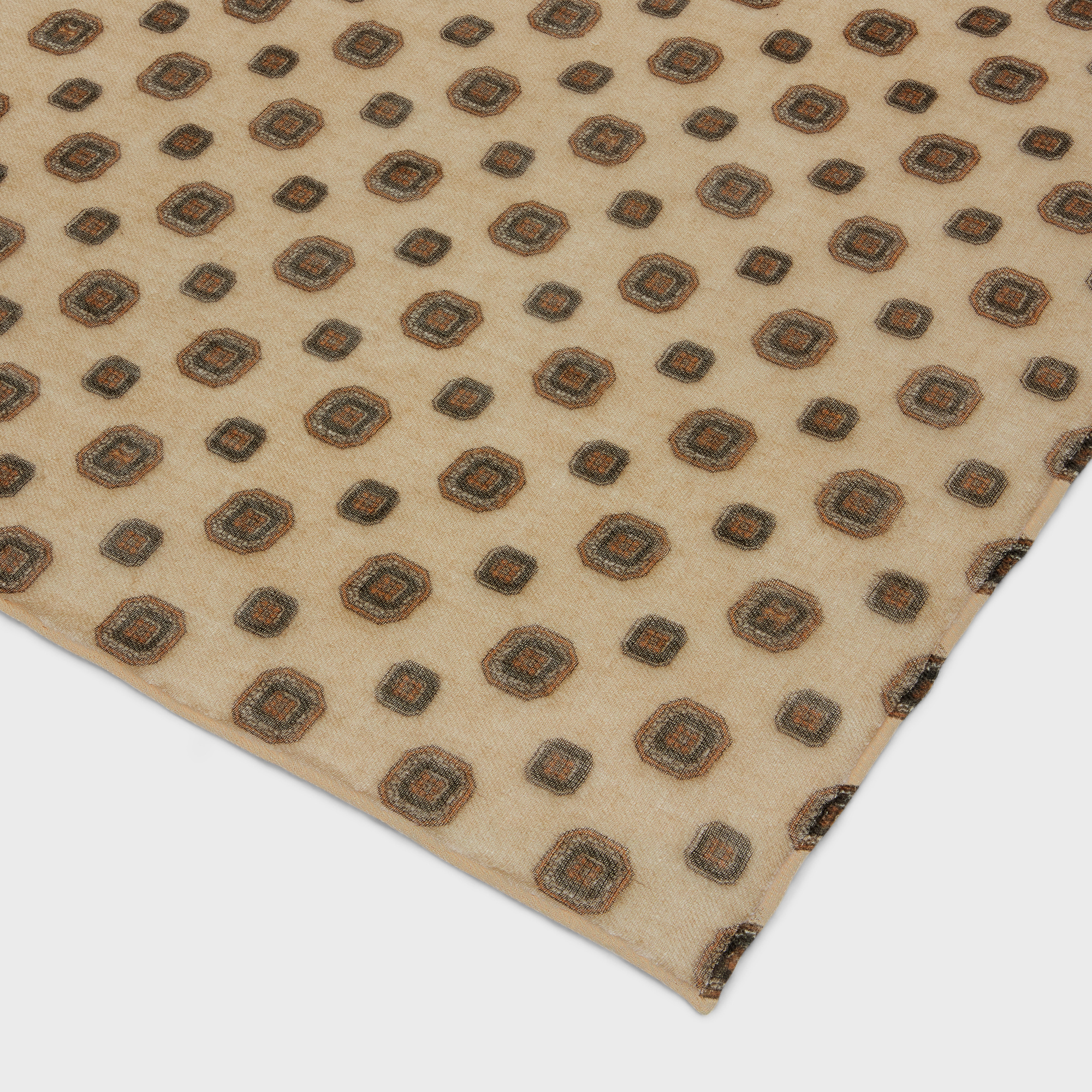 Celine Biscotto-print Cashmere Muslin Stole In Nude