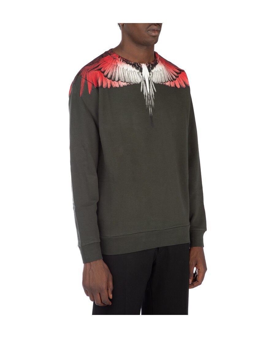 MARCELO BURLON COUNTY OF MILAN WING PRINTED SWEATER