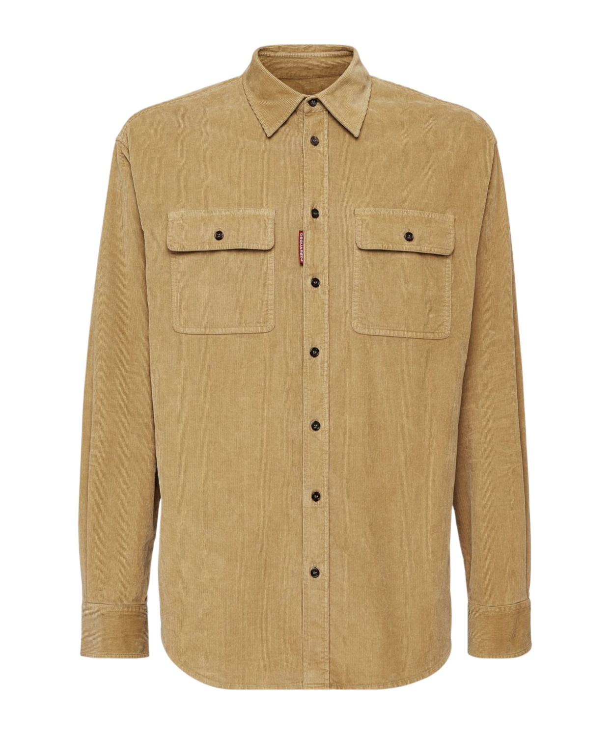 Dsquared2 Classic Button-up Corduroy Shirt In Nude