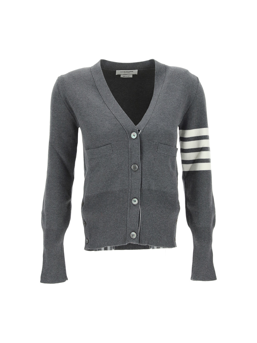 Thom Browne Women Cardigan Con Scollo A V In Gray