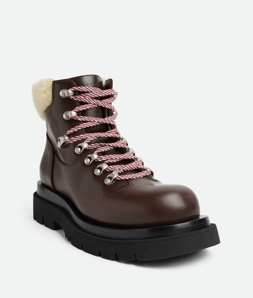 Bottega Veneta Lug Hiking Ankle Boot In Brown