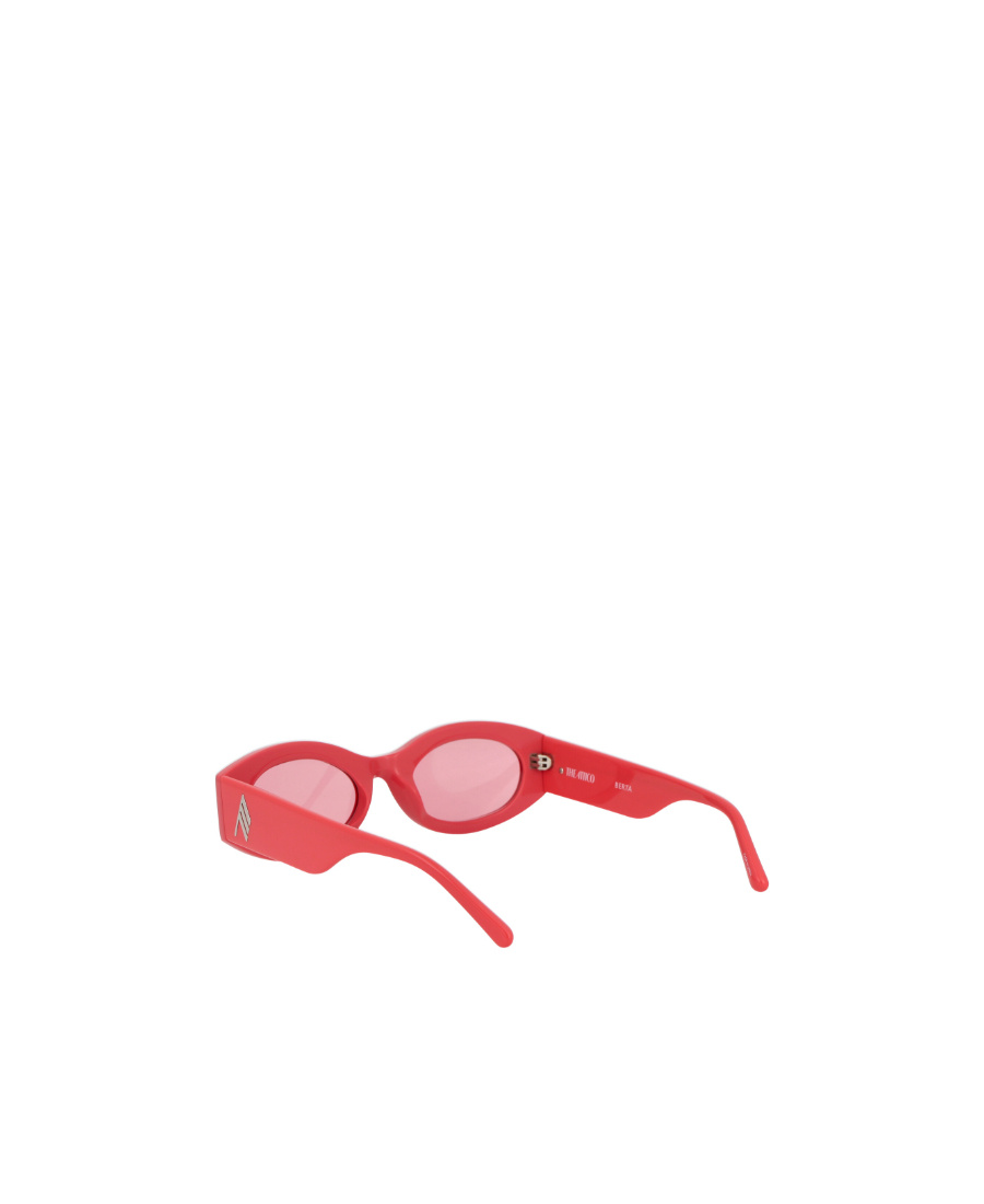 Attico Berta Oval Acetate Sunglasses In Pink