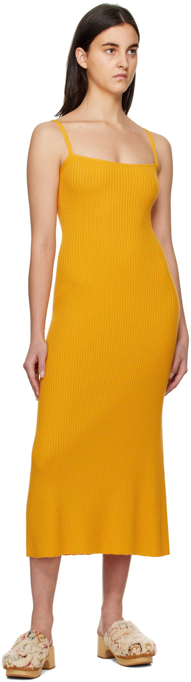 Chloé Shoulder Strap Dress In Orange