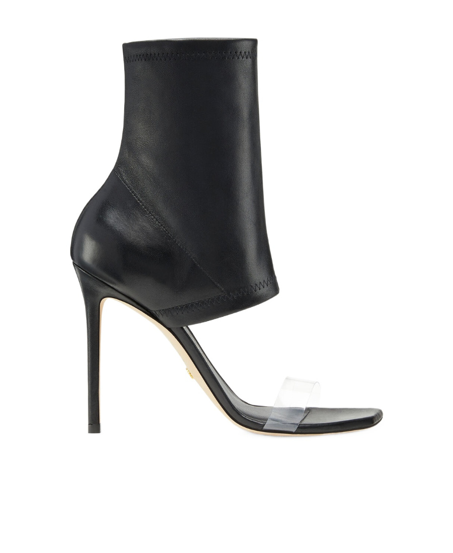 Stuart Weitzman Open-toed High-heeled Sandals In Black