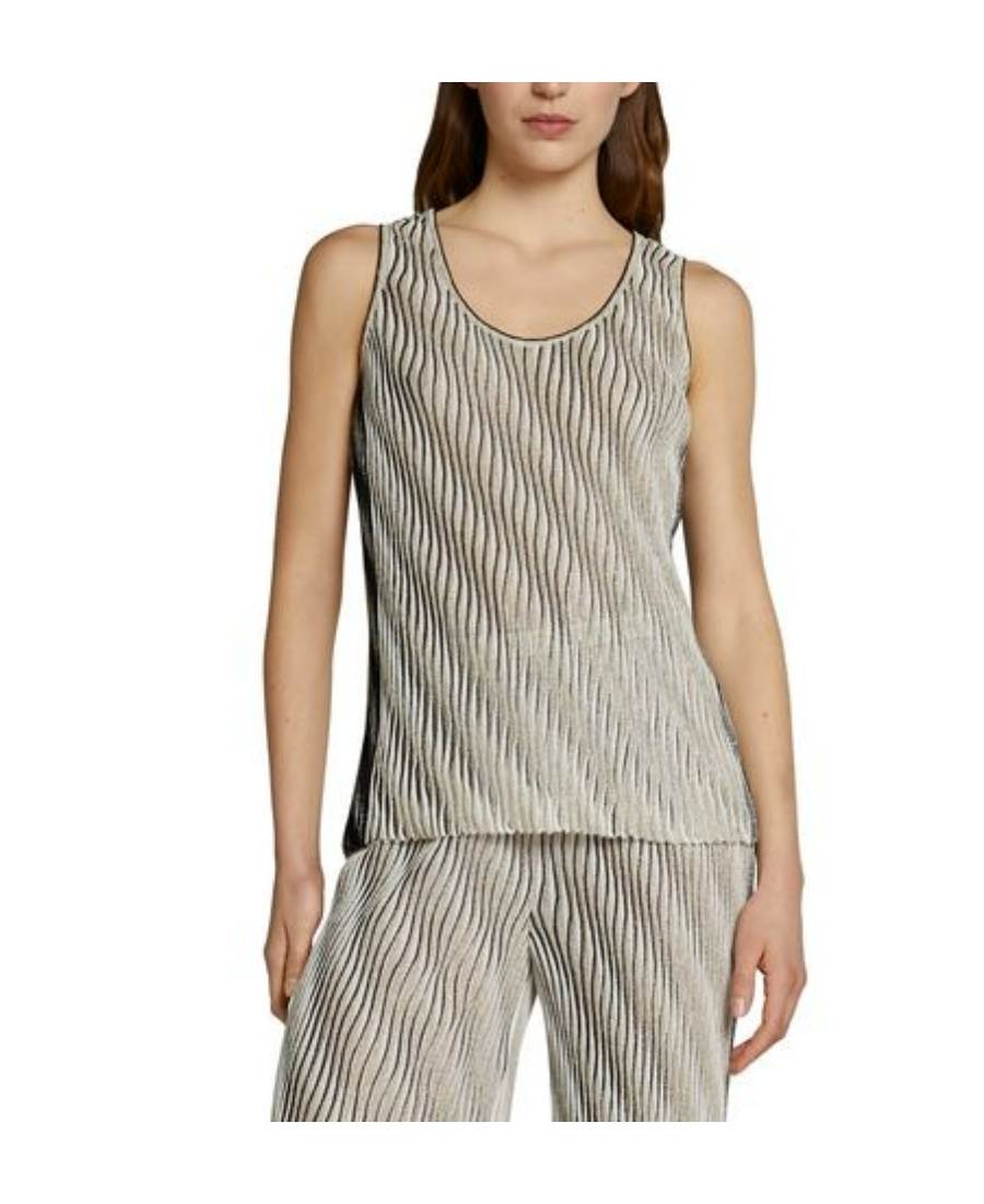 Missoni Sleeveless Round Collar Vest In Nude