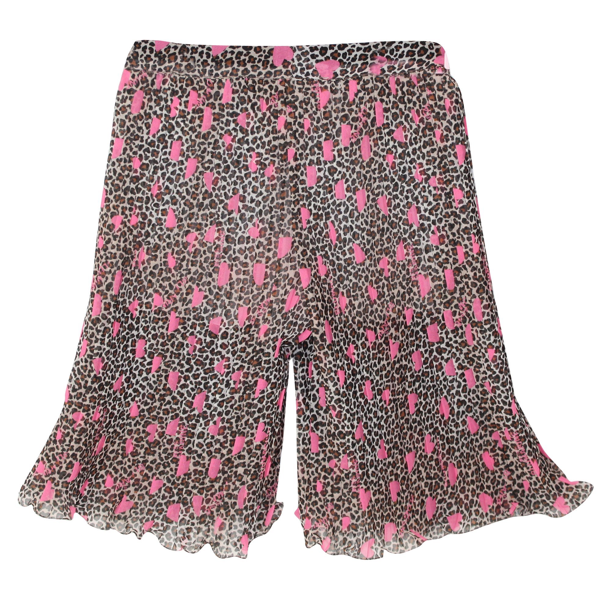 Miss Blumarine Pantalone Bambina Con Stampa Animalier In Viscosa In Black