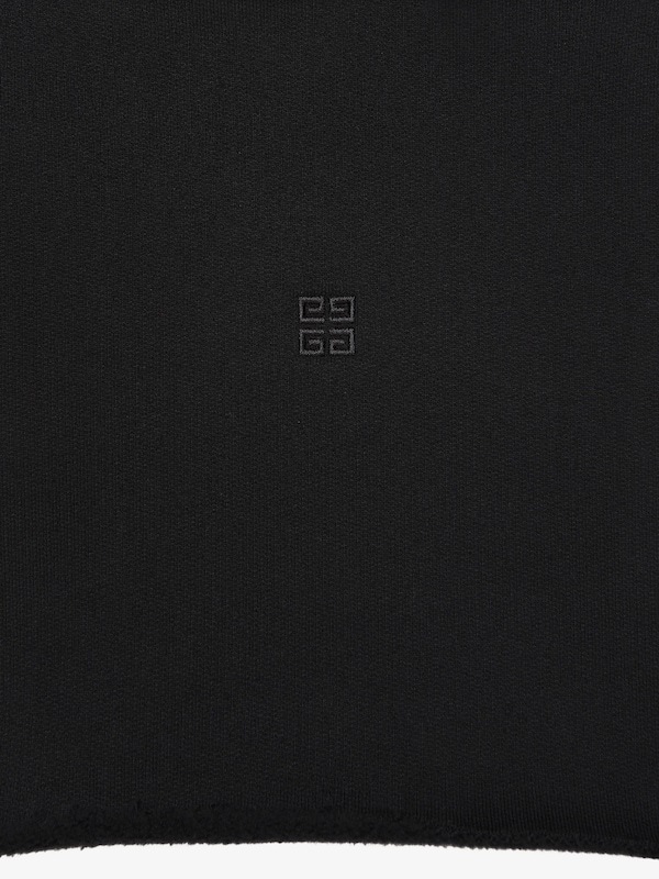 Givenchy Cropped Hoodie In Cotton In Blue