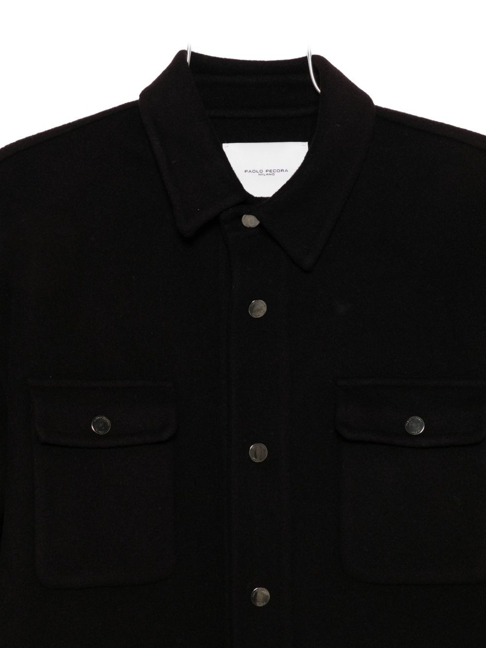 Paolo Pecora Long-sleeved Casual Jacket In Black