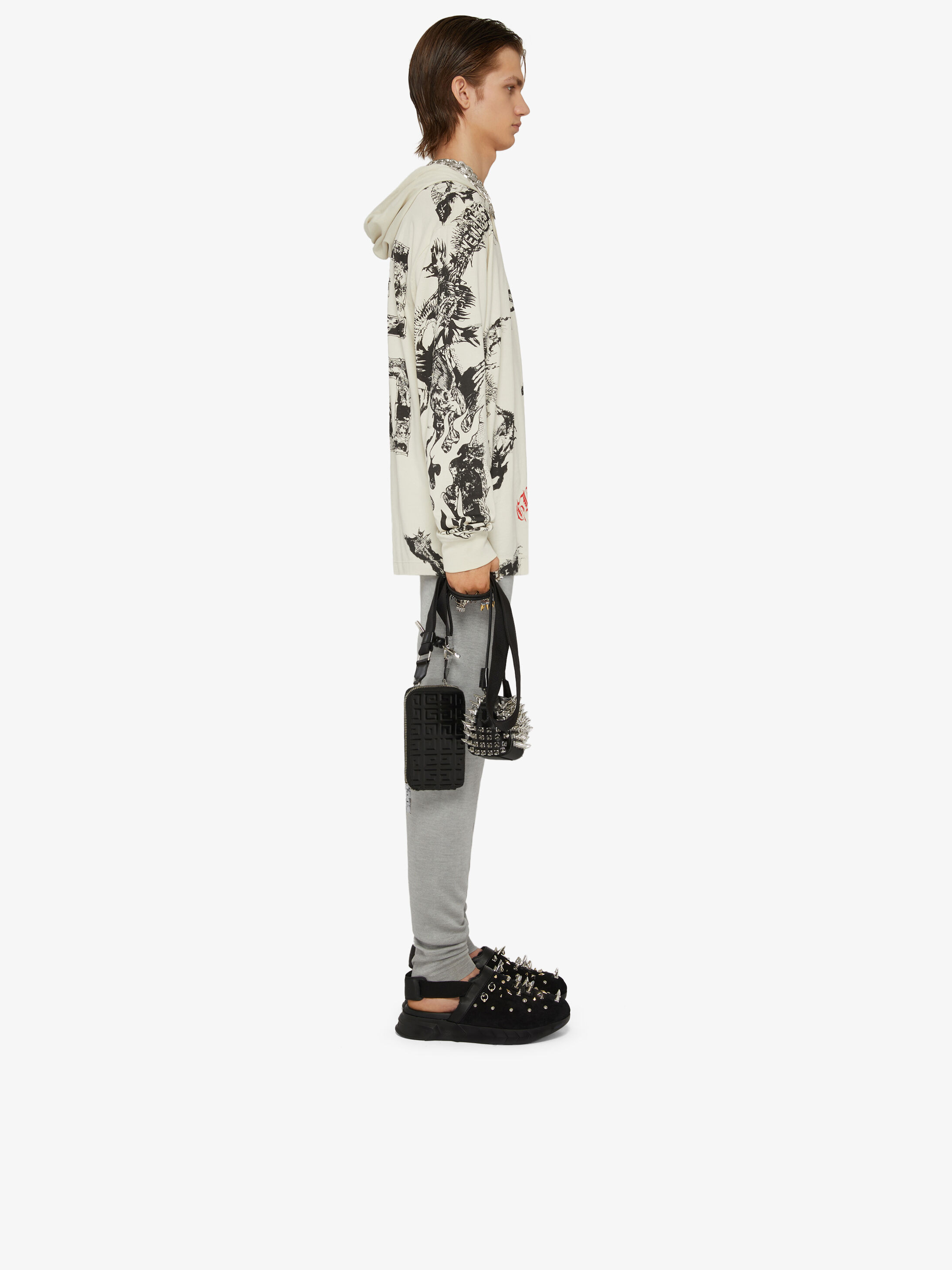 Givenchy Gothic Oversized Hoodie In White