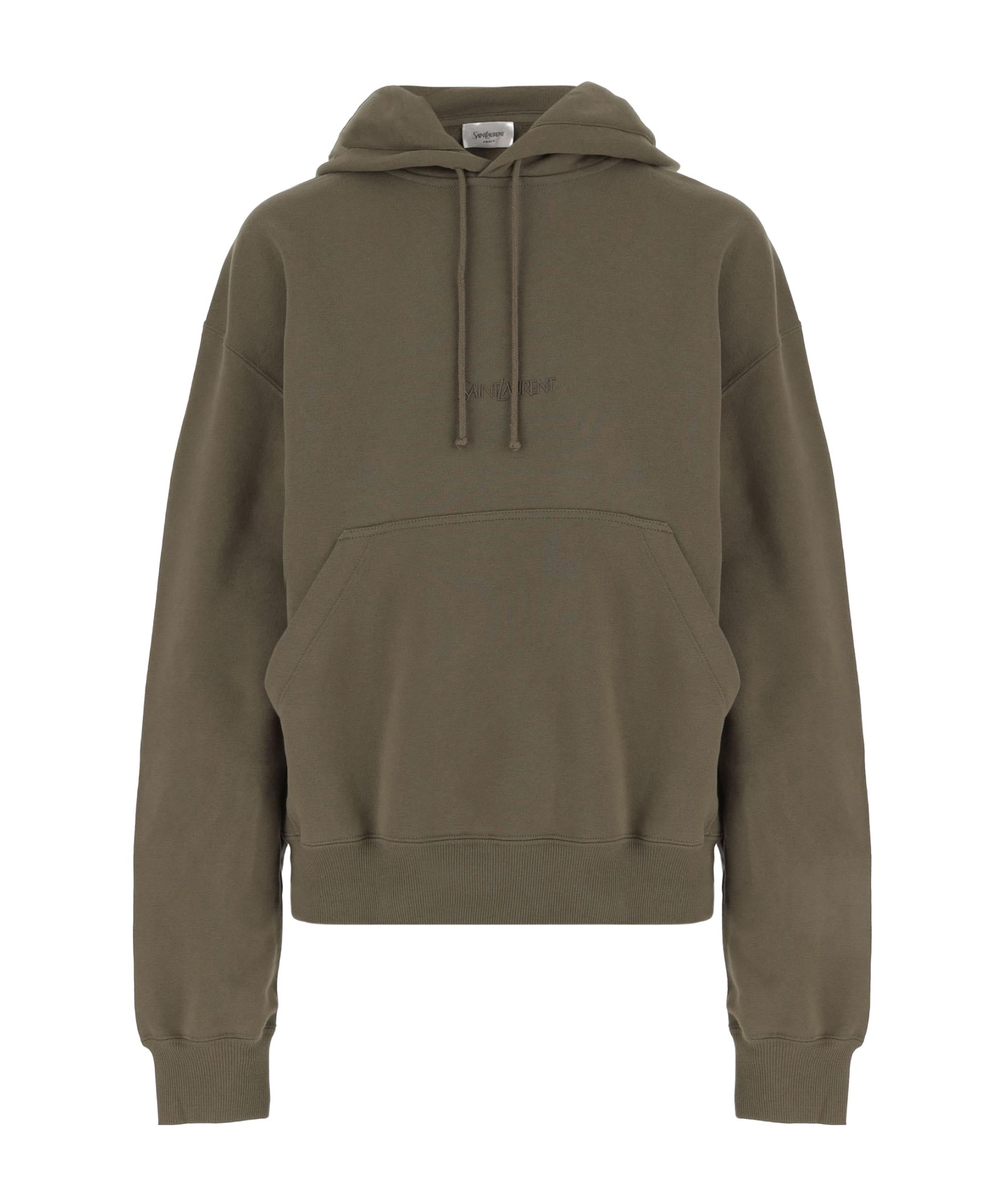 Saint Laurent Long-sleeved Sweater In Green