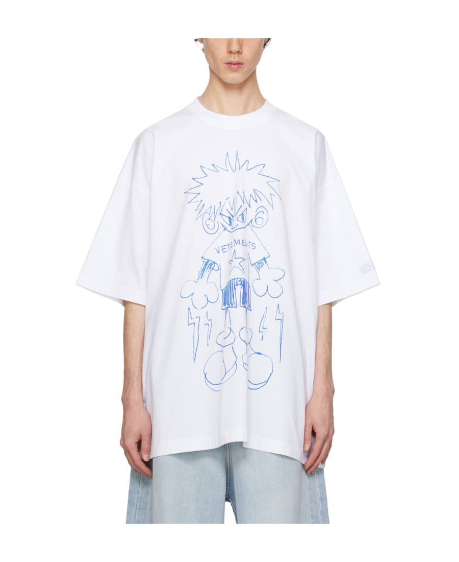 VETEMENTS♡ SCRIBBLED T-SHIRT Vetements Scribbled Teen Cotton T-shirt In White | ModeSens