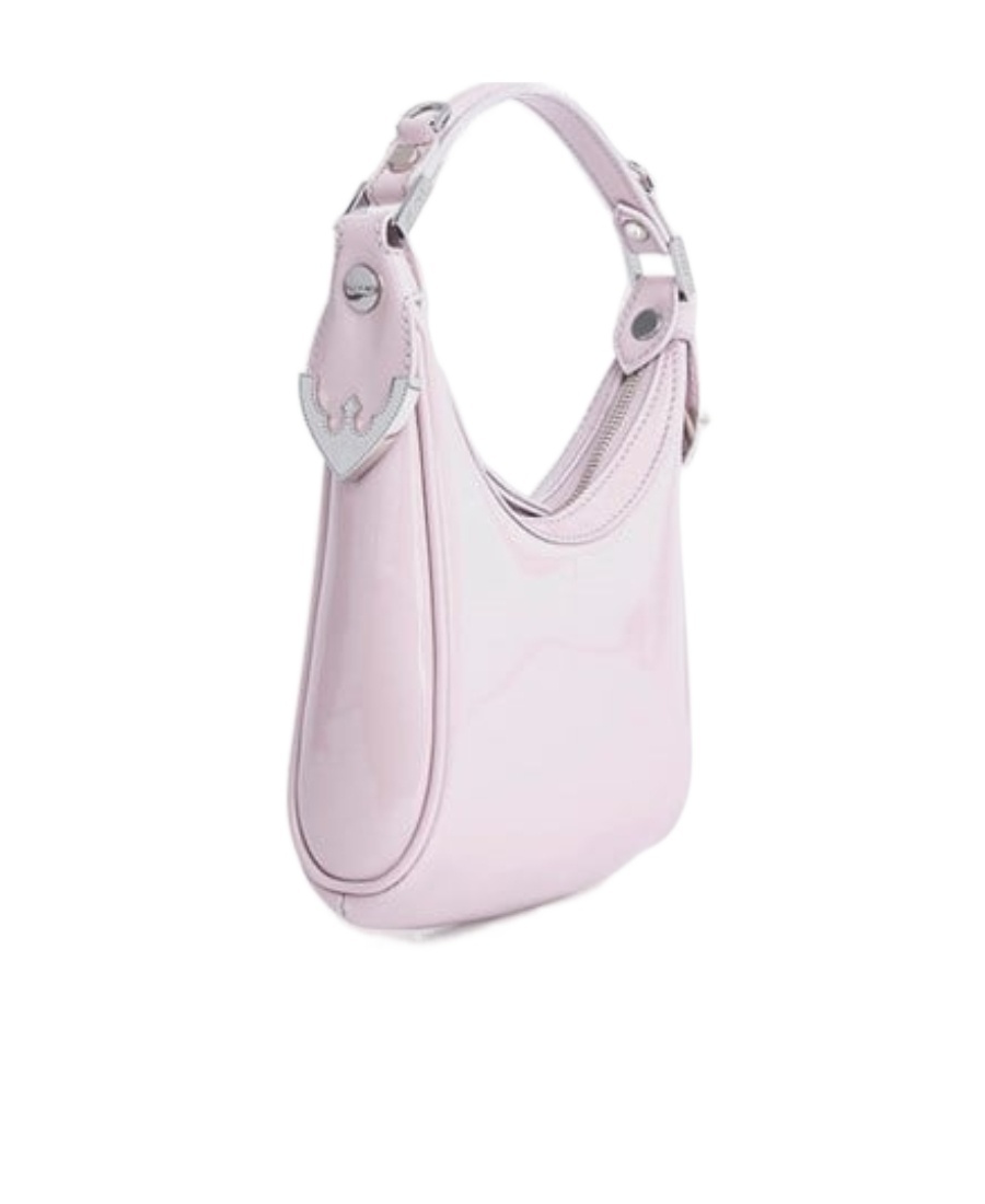 By Far Leather Cosmo Bag With Chain Strap Detail In Purple