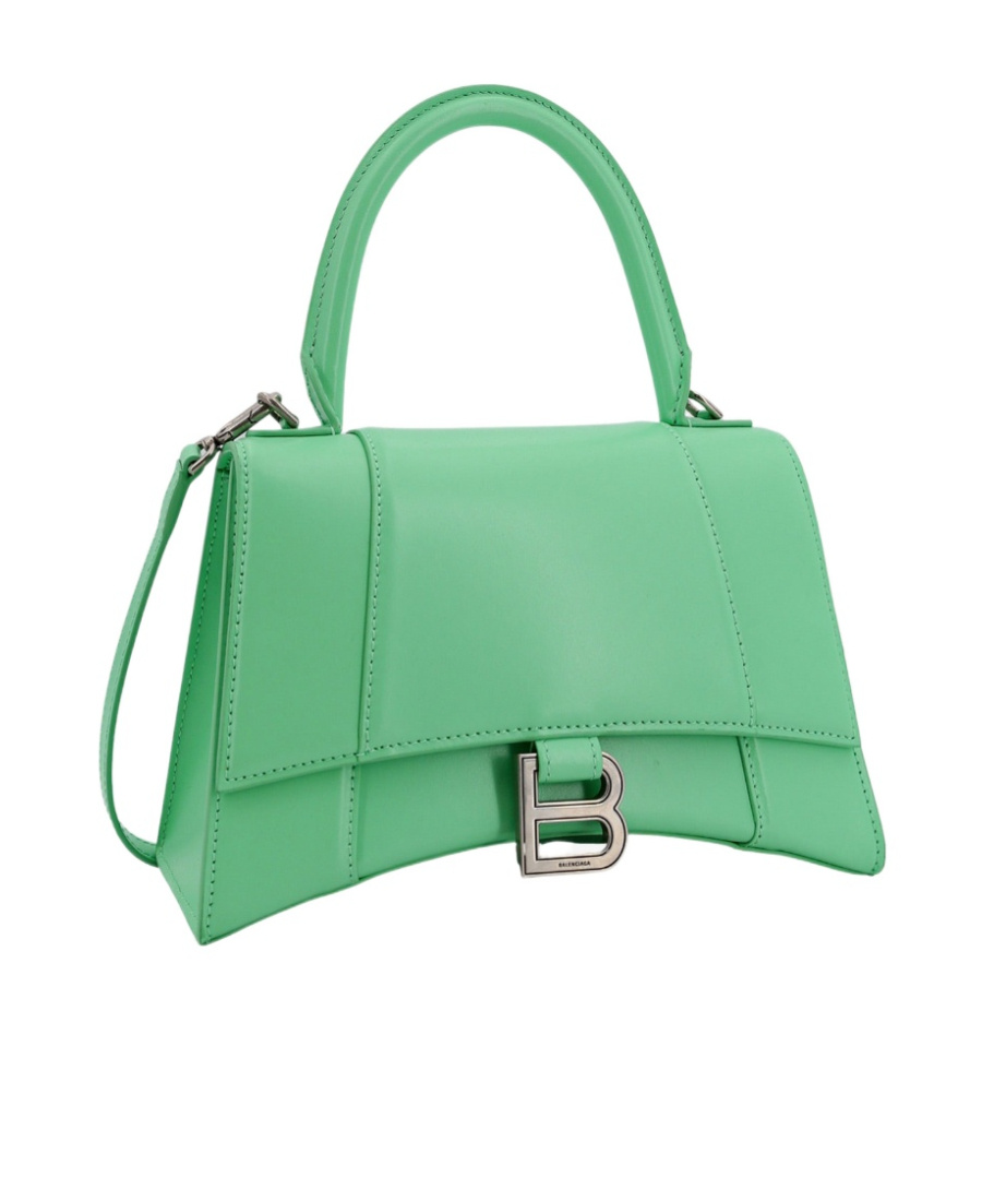 Balenciaga Mint Green Leather Small Hourglass Handbag In Green