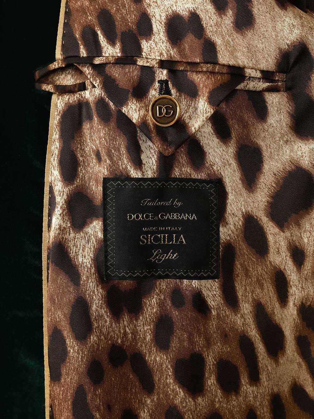 Dolce & Gabbana Velvet Double-breasted Blazer In Black