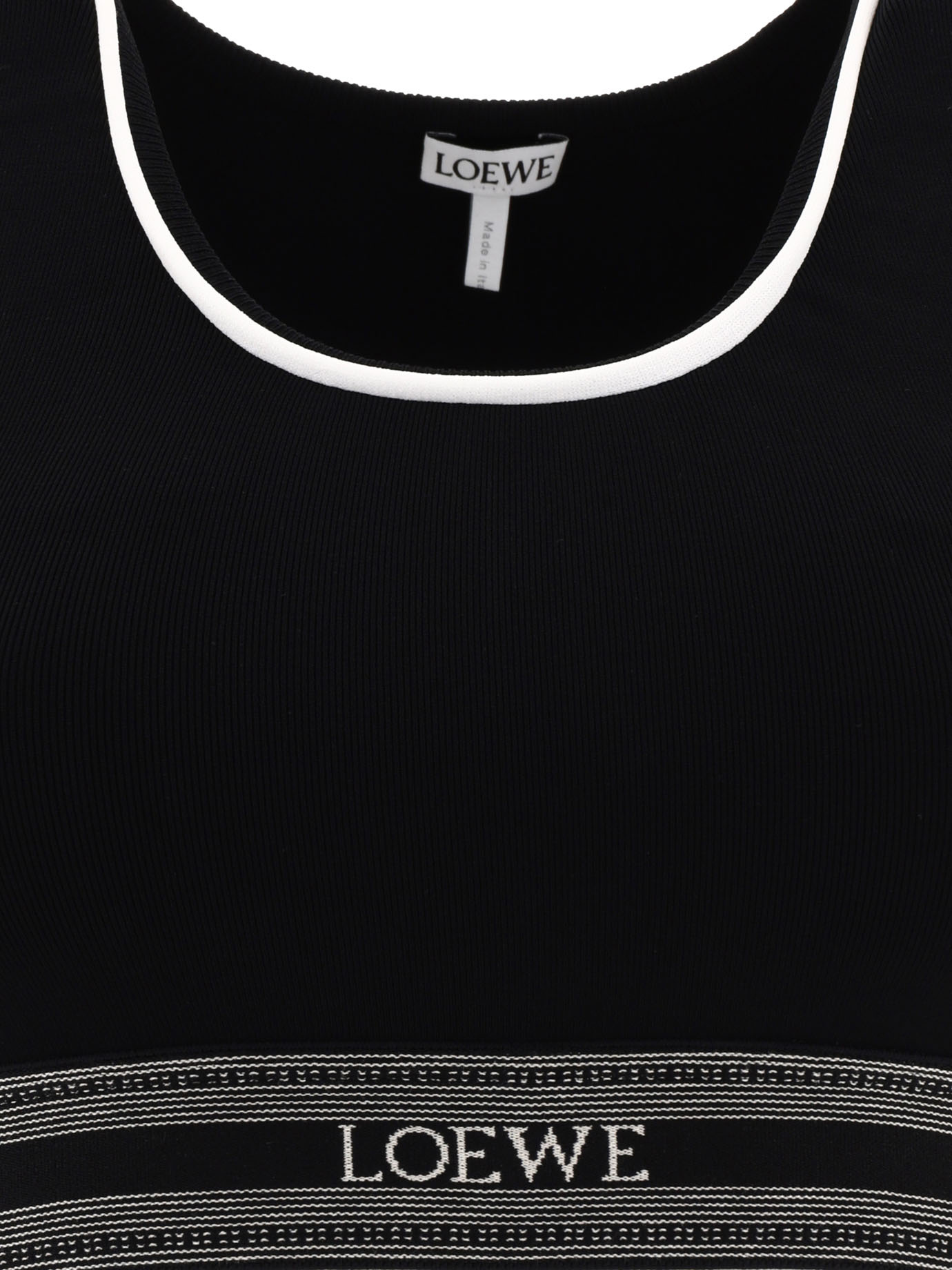 Loewe Viscose Blended Short Vest In Black