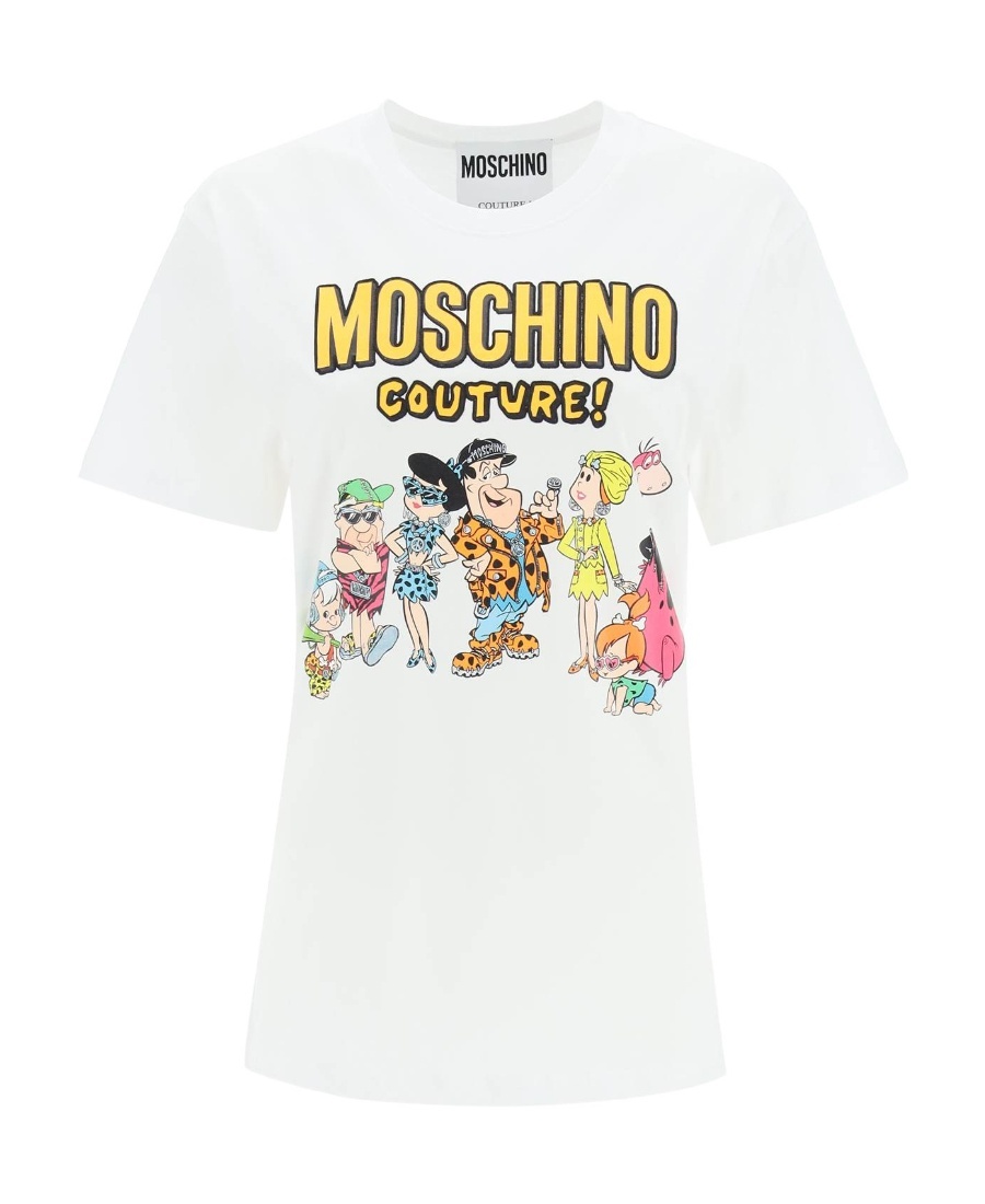 Moschino The Flintstones Cotton T-shirt In White