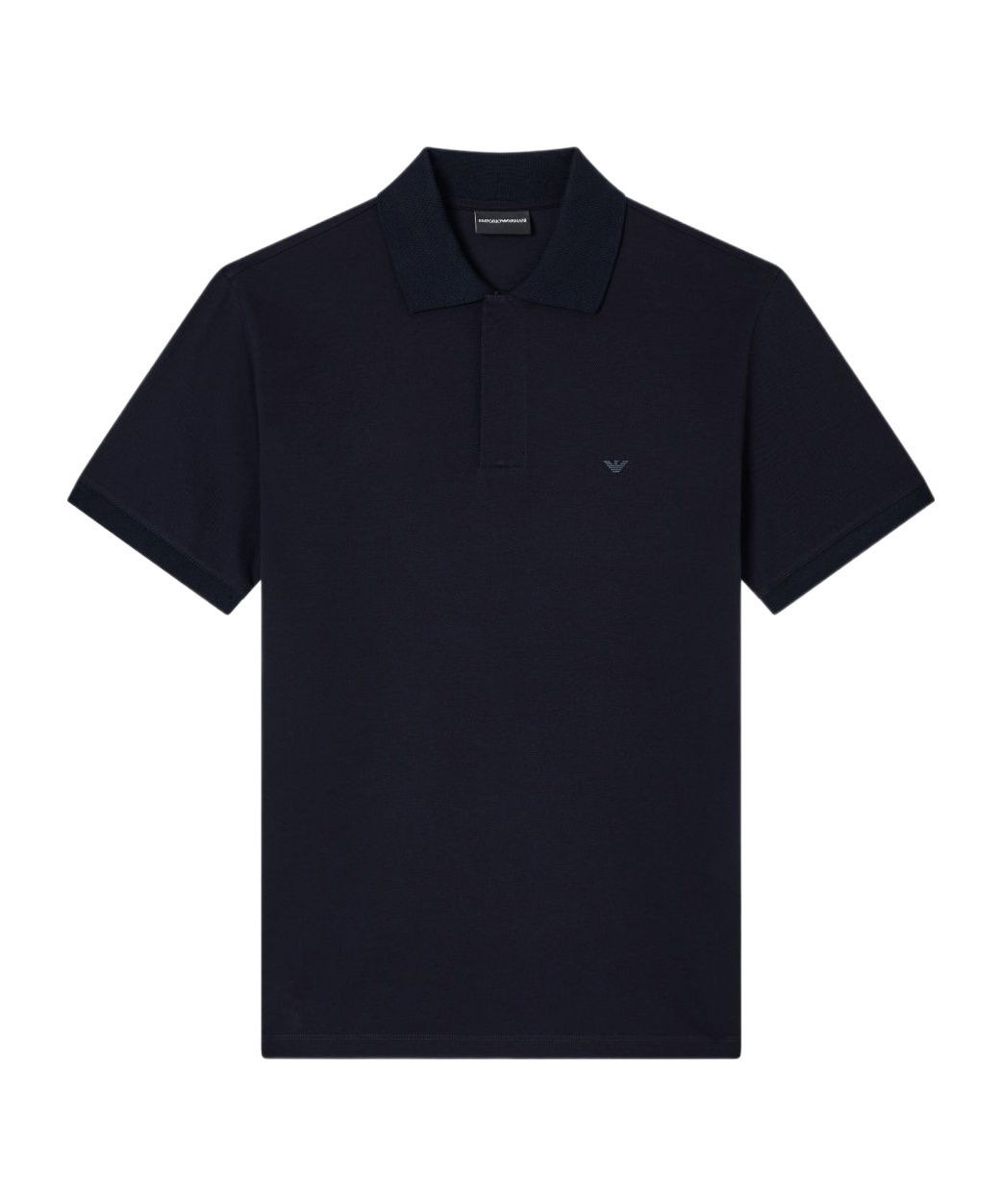 Emporio Armani Logo-embroidered Cotton Polo Shirt In Blue