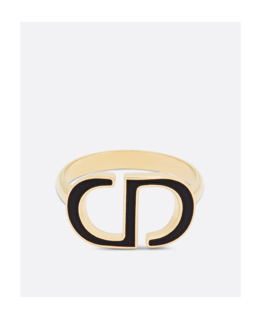 Dior Logo Petit Cd Ring In Yellow