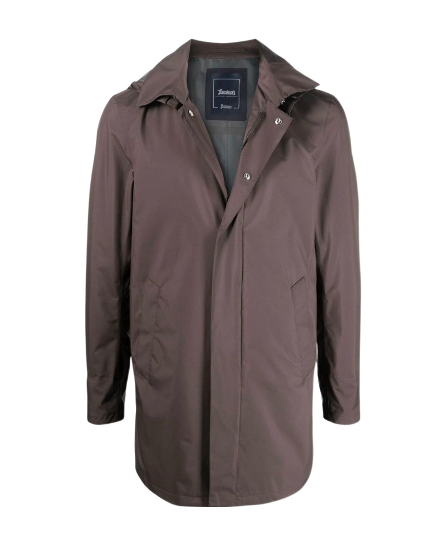 Herno Men's Carcoat Gore With Detachable Hood In Black